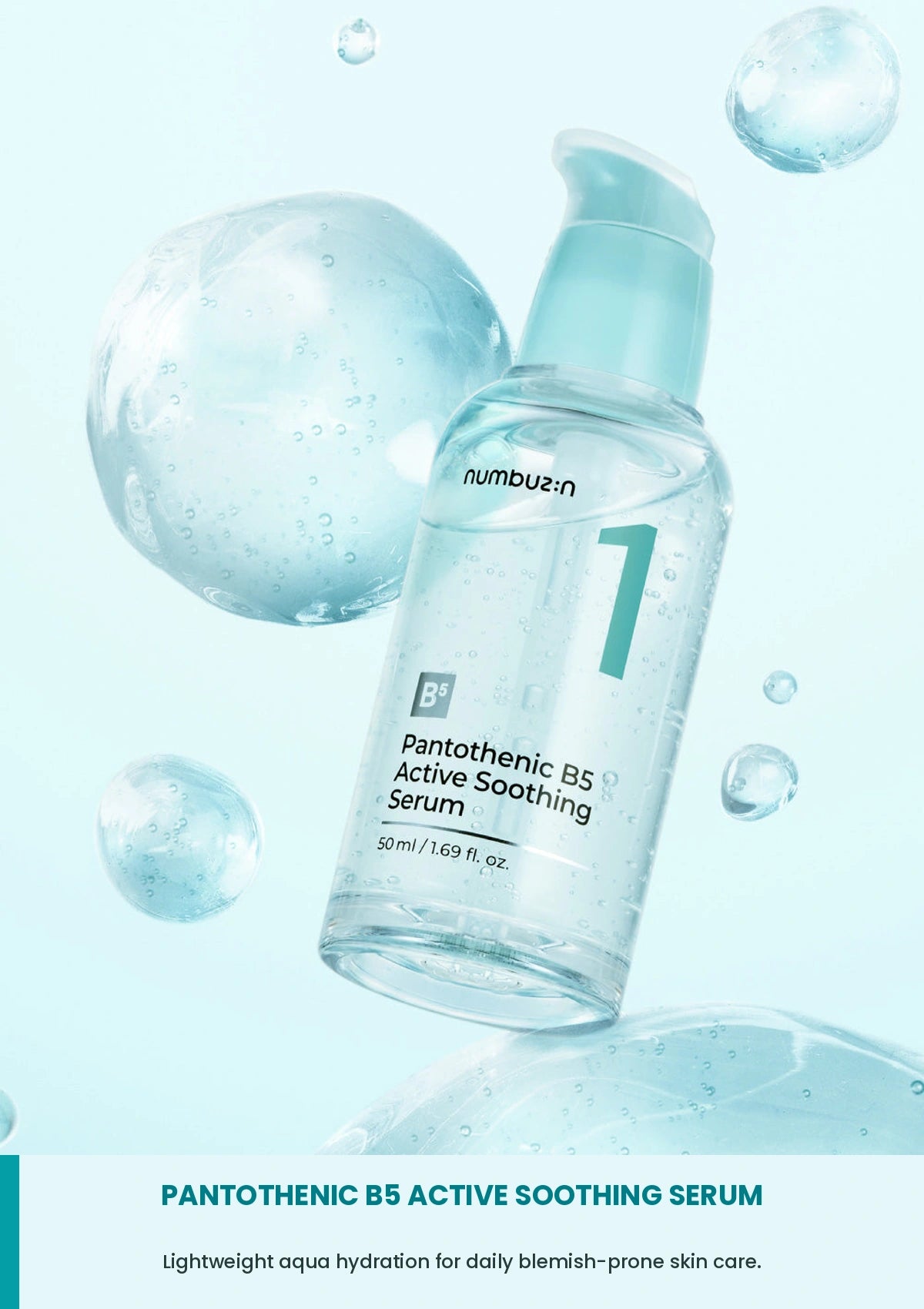 Numbuzin No.1 serum with aqua moisture bubbles